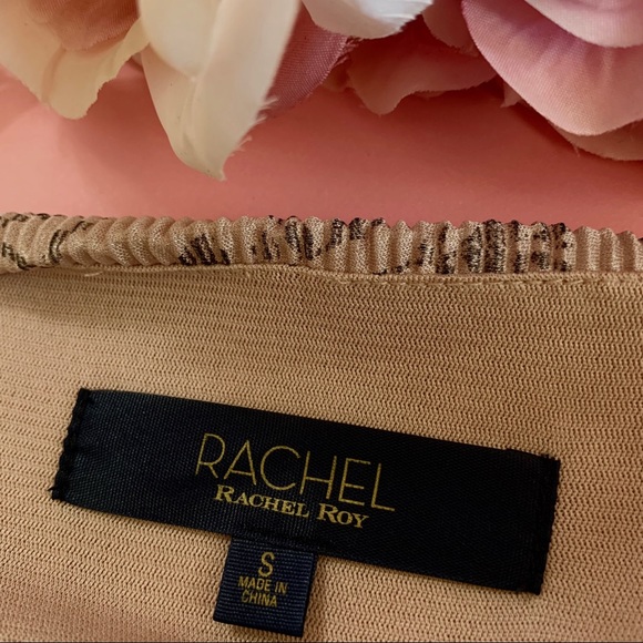 RACHEL ROY SILVIA PINK PLEATED FAUX WRAP MIDI DRESS NWT - Picture 13 of 16